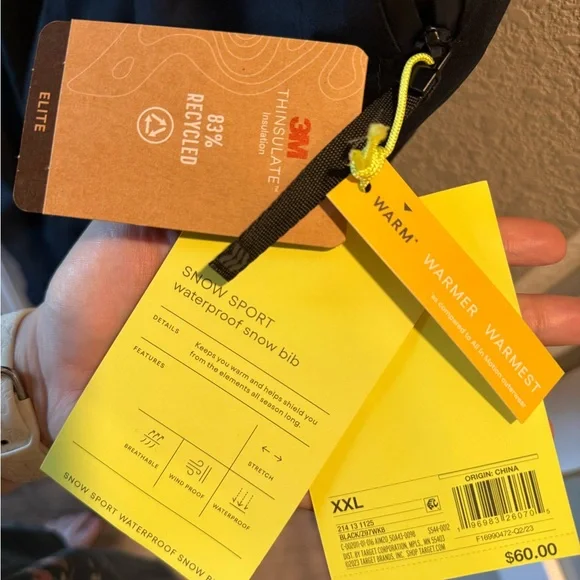 All in Motion Snow Bib NWT - Picture 5 of 5